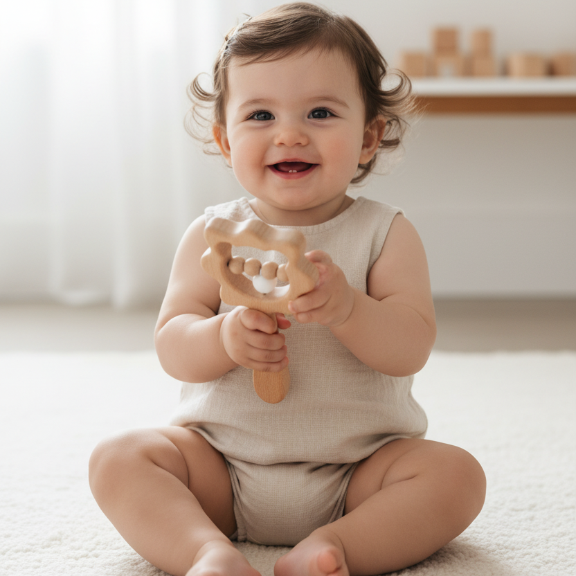 Sonaglio Baby Hand  Primi Passi™ Montessori in Legno