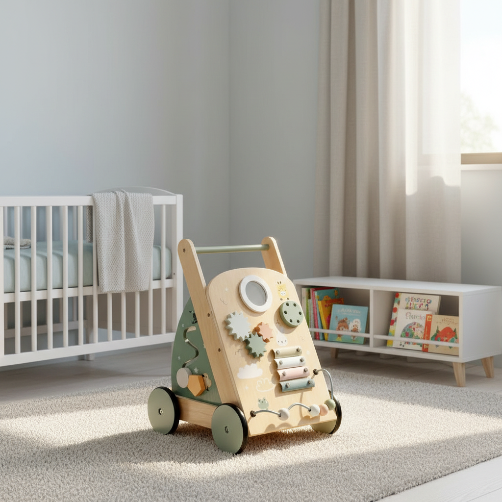 Trolley Route Primi Passi™ Montessori - Giocattolo sensoriale in Legno