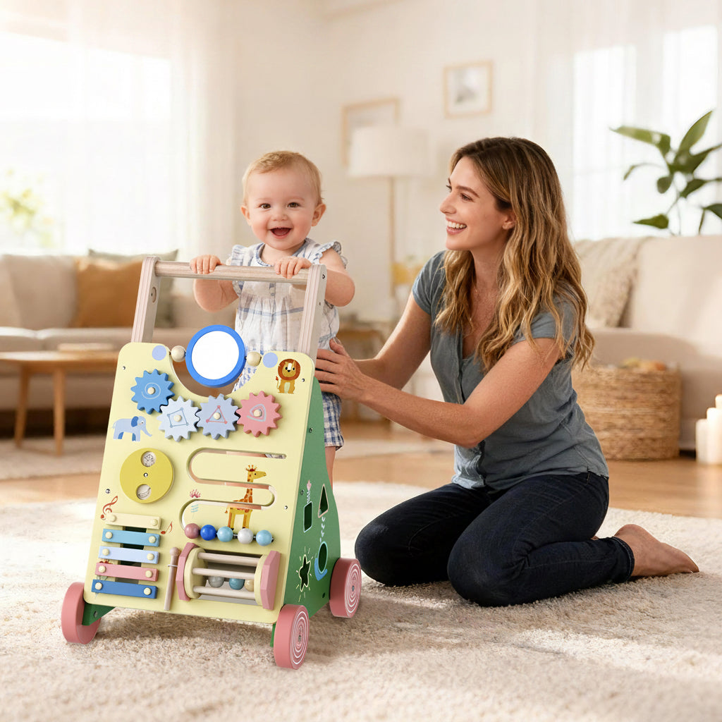 Trolley Primi Passi™ Montessori - Giocattolo sensoriale in Legno