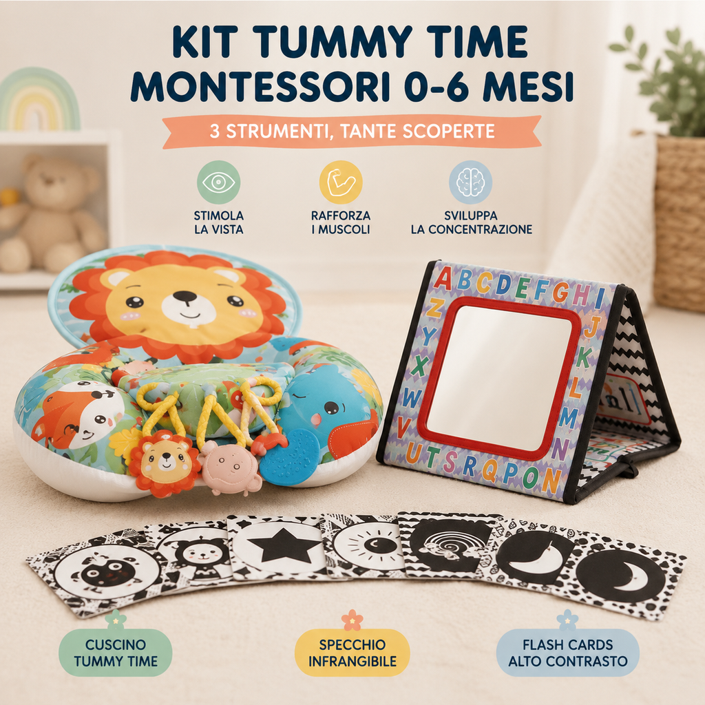Kit Tummy Time Montessori 0-6 MESI