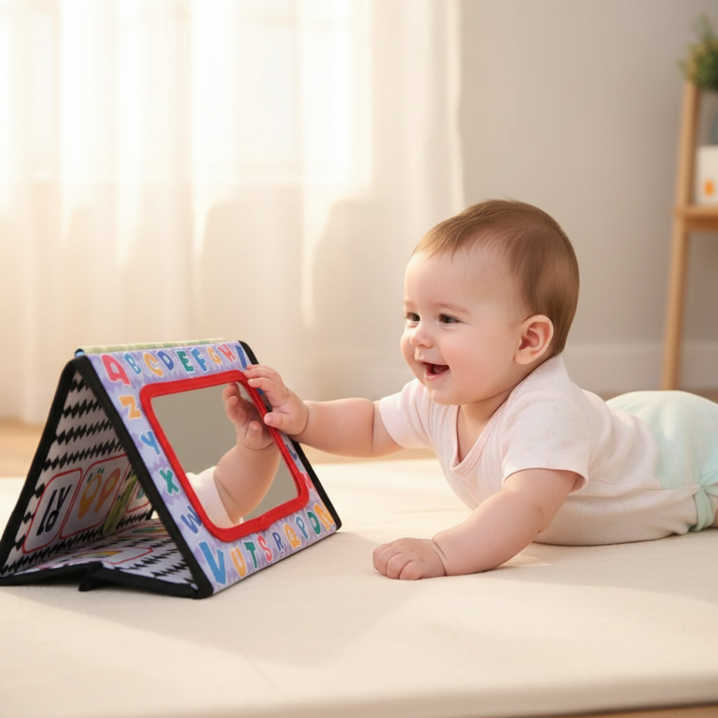Specchio Libro Infrangibile Tummy Time Primi Passi™ Montessori