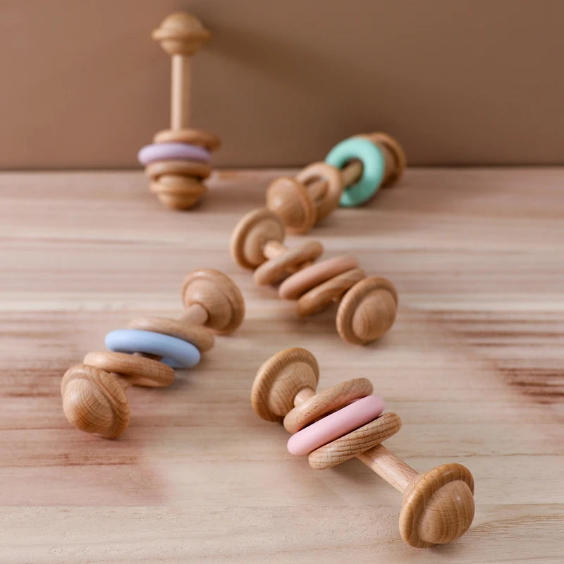 Sonaglio in Legno Primi Passi™ con Anello Silicone