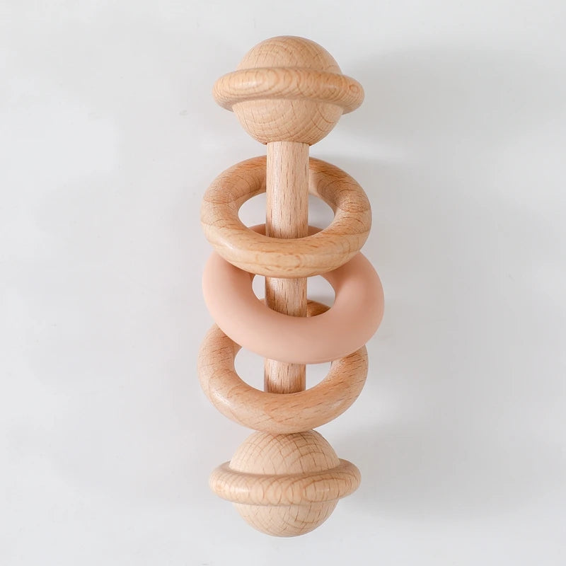 Sonaglio in Legno Primi Passi™ con Anello Silicone