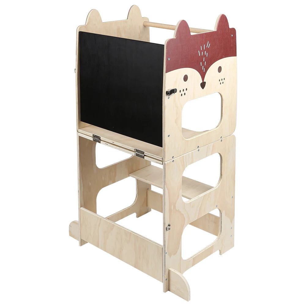 Torre Primi Passi™ Montessori - 3 in 1 Torre, Lavagna, Tavolino con Sedia
