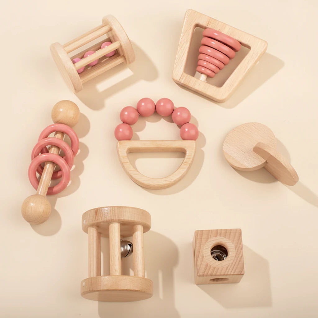 Set di 7 Sonagli Primi Passi™ in Legno
