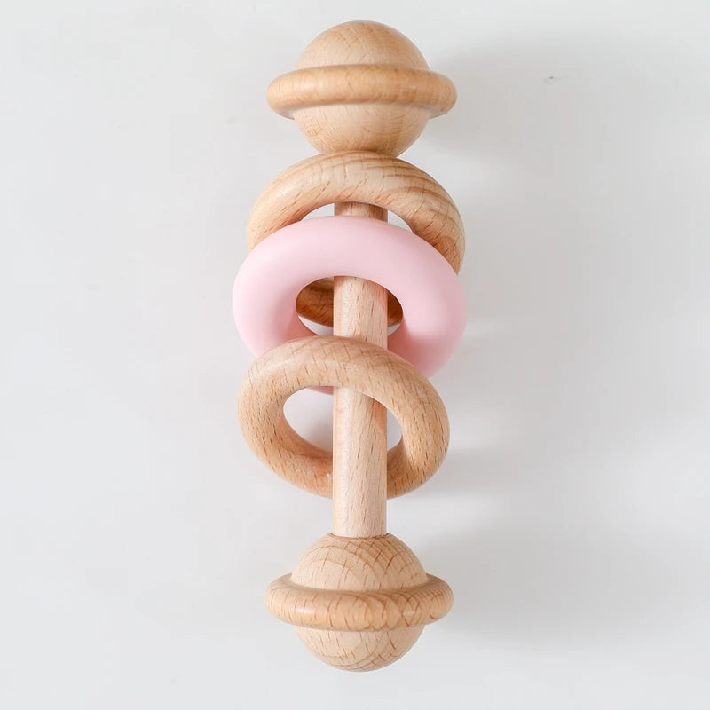 Sonaglio in Legno Primi Passi™ con Anello Silicone