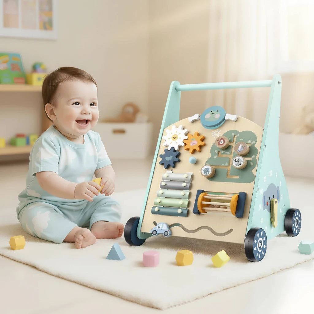 Trolley Primi Passi™ Montessori - Giocattolo sensoriale in Legno