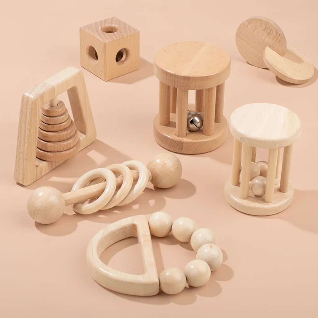 Set di 7 Sonagli Primi Passi™ in Legno