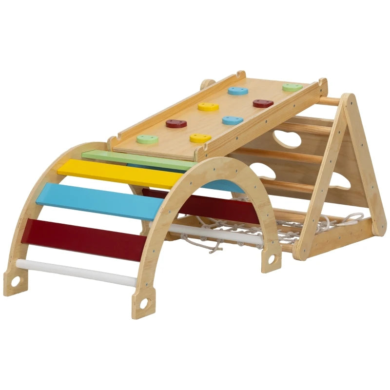 Set Pikler Montessoriano Primi Passi™ in Legno - Arco, Rampa e Triangolo