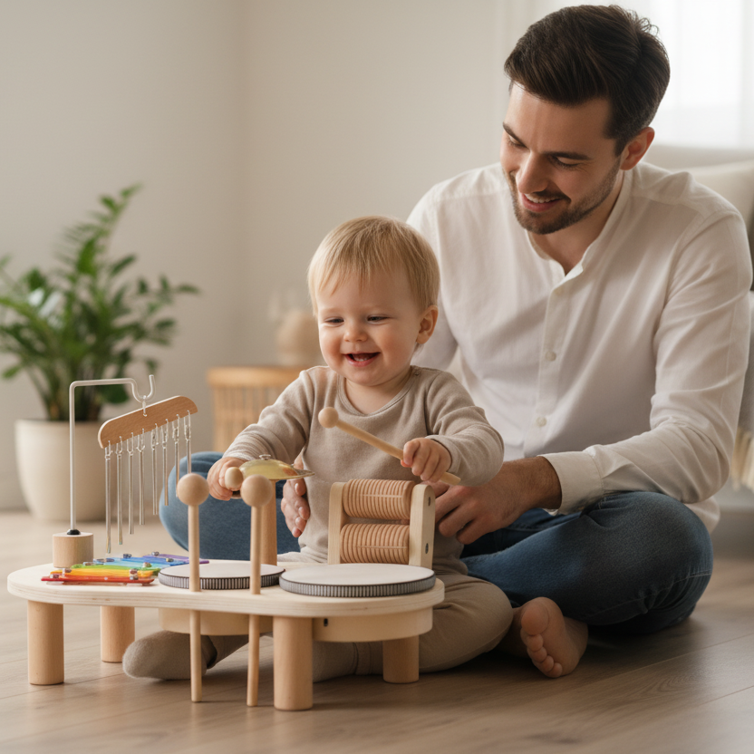 Bandstand Musicale in Legno Primi Passi™ Montessori - Gioco Musicale Sensoriale