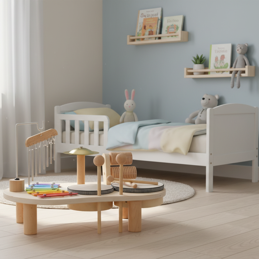 Bandstand Musicale in Legno Primi Passi™ Montessori - Gioco Musicale Sensoriale
