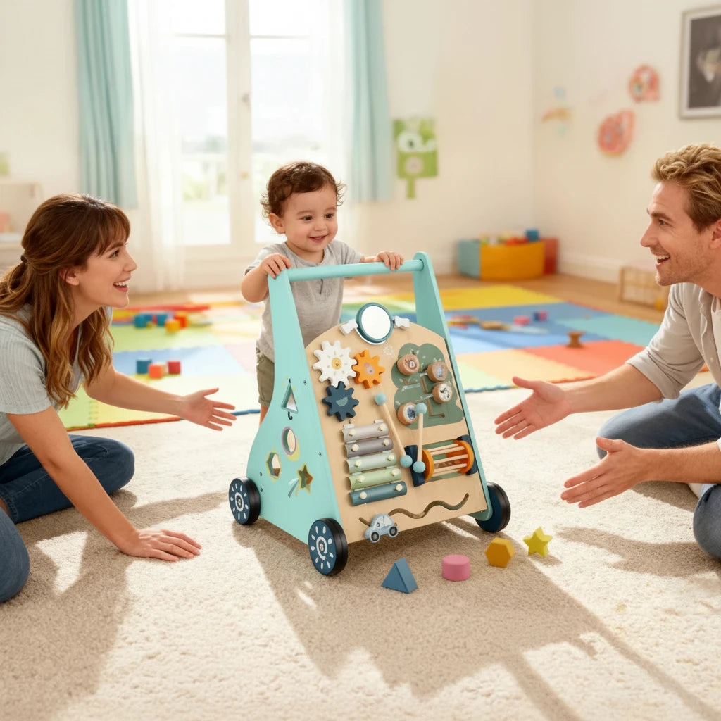 Trolley Primi Passi™ Montessori - Giocattolo sensoriale in Legno