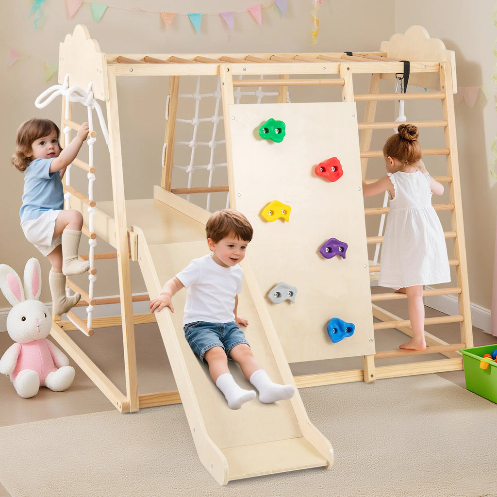Jungle Gym Primi Passi™ Montessori in Legno - Palestra indoor per Bambini