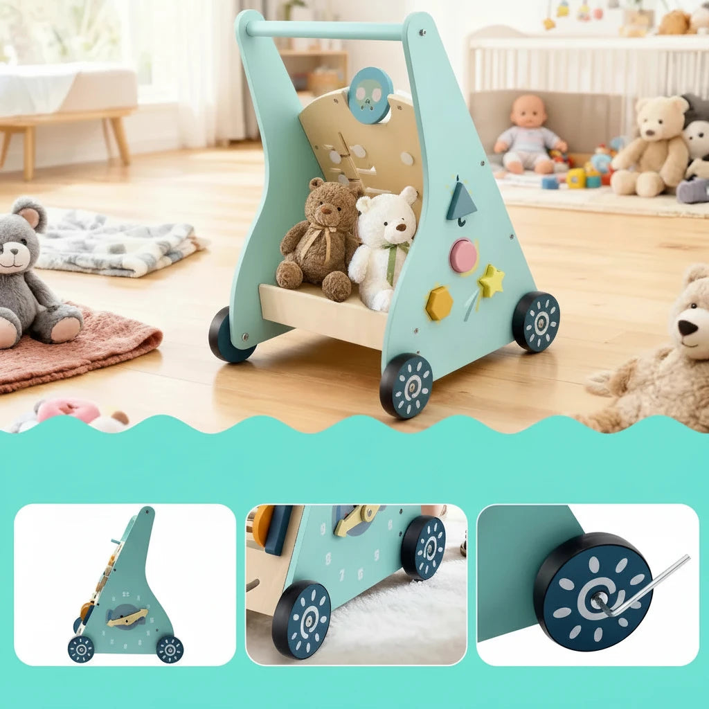 Trolley Primi Passi™ Montessori - Giocattolo sensoriale in Legno