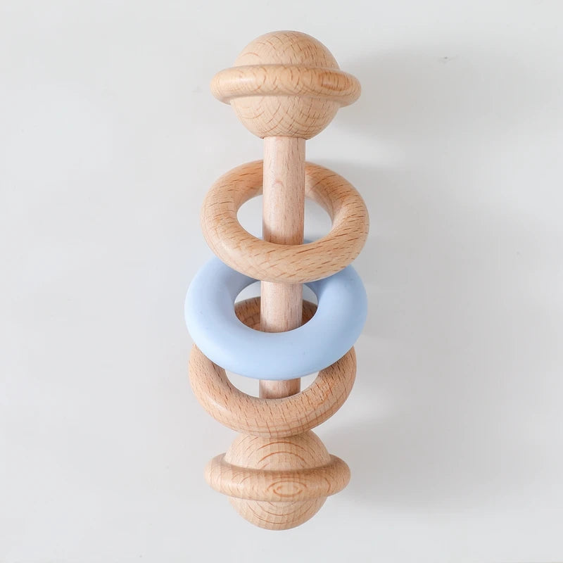 Sonaglio in Legno Primi Passi™ con Anello Silicone