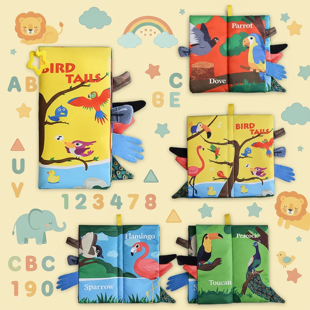 Libro Piccoli Amici in tessuto Primi Passi™ – Libro Sensoriale