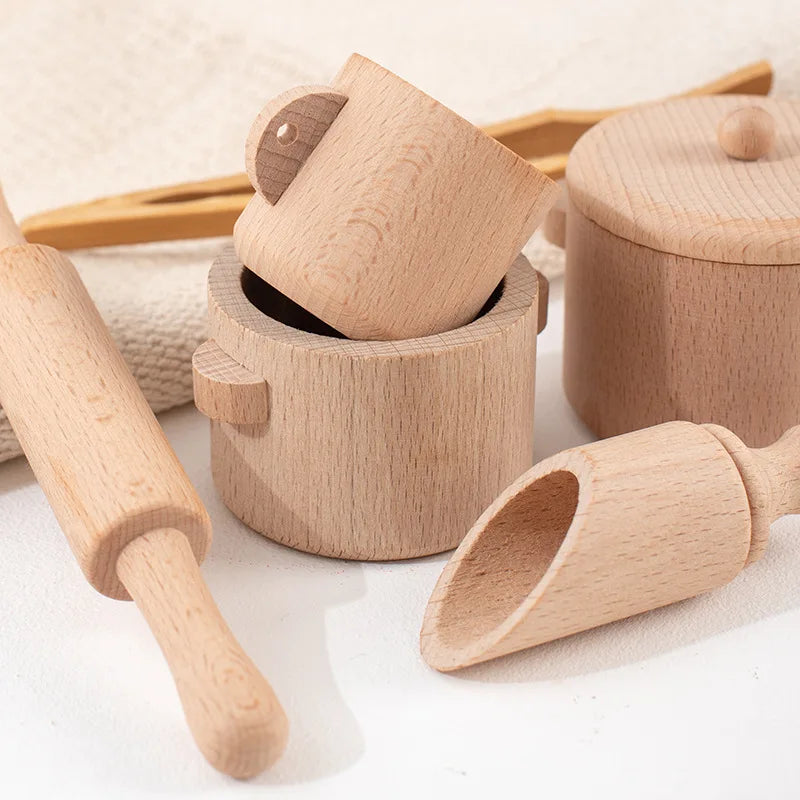 Set da Tè e Cucina simulata in Legno Primi Passi™ - Giochi Sensoriali Montessoriani