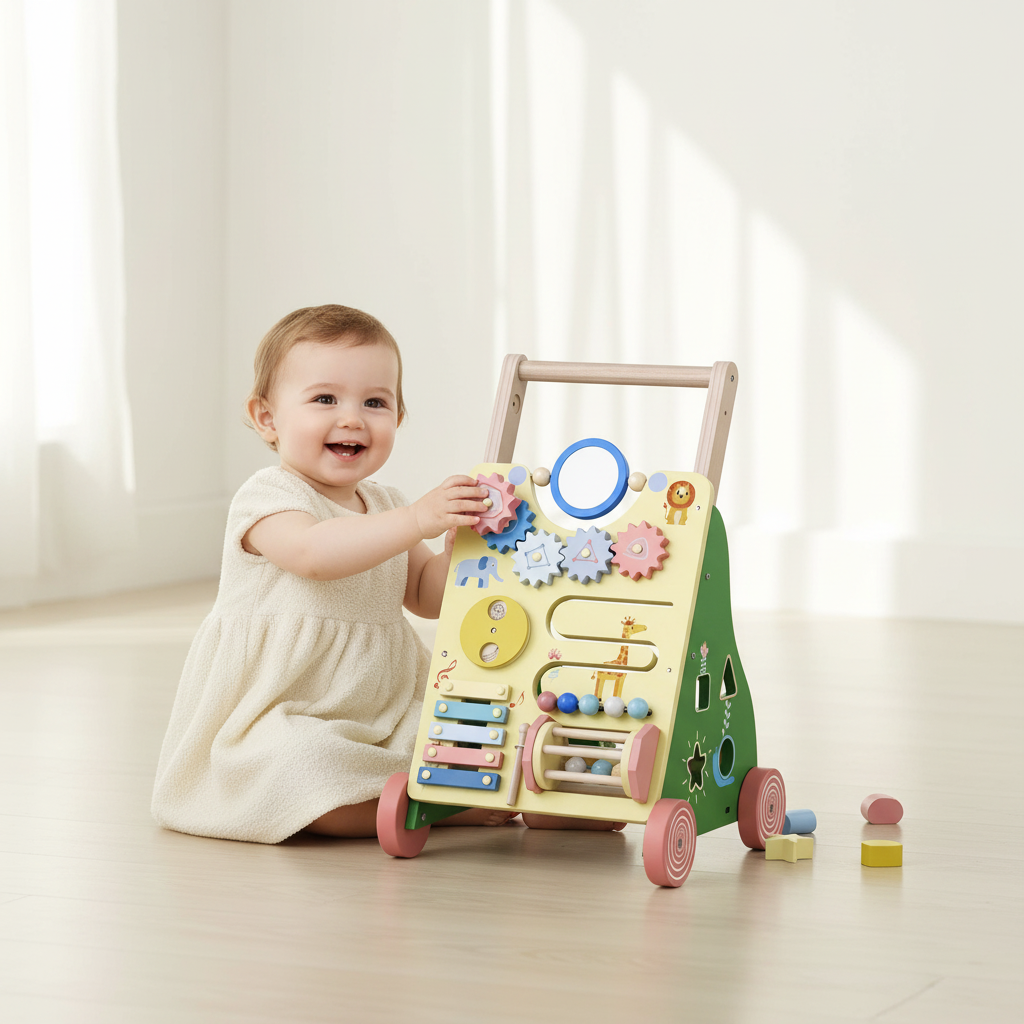 Trolley Primi Passi™ Montessori - Giocattolo sensoriale in Legno