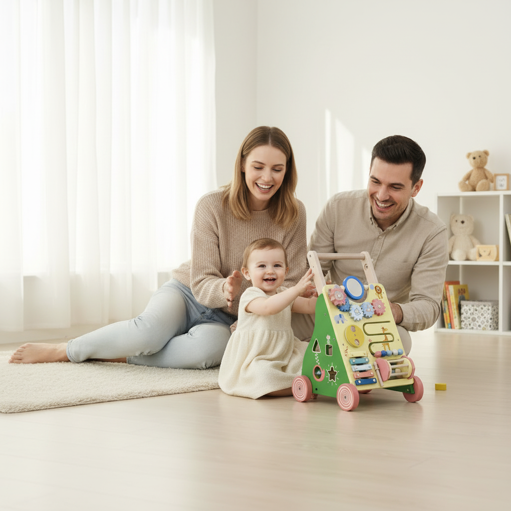 Trolley Primi Passi™ Montessori - Giocattolo sensoriale in Legno