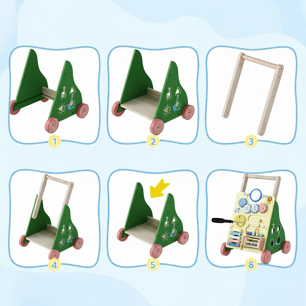 Trolley Primi Passi™ Montessori - Giocattolo sensoriale in Legno