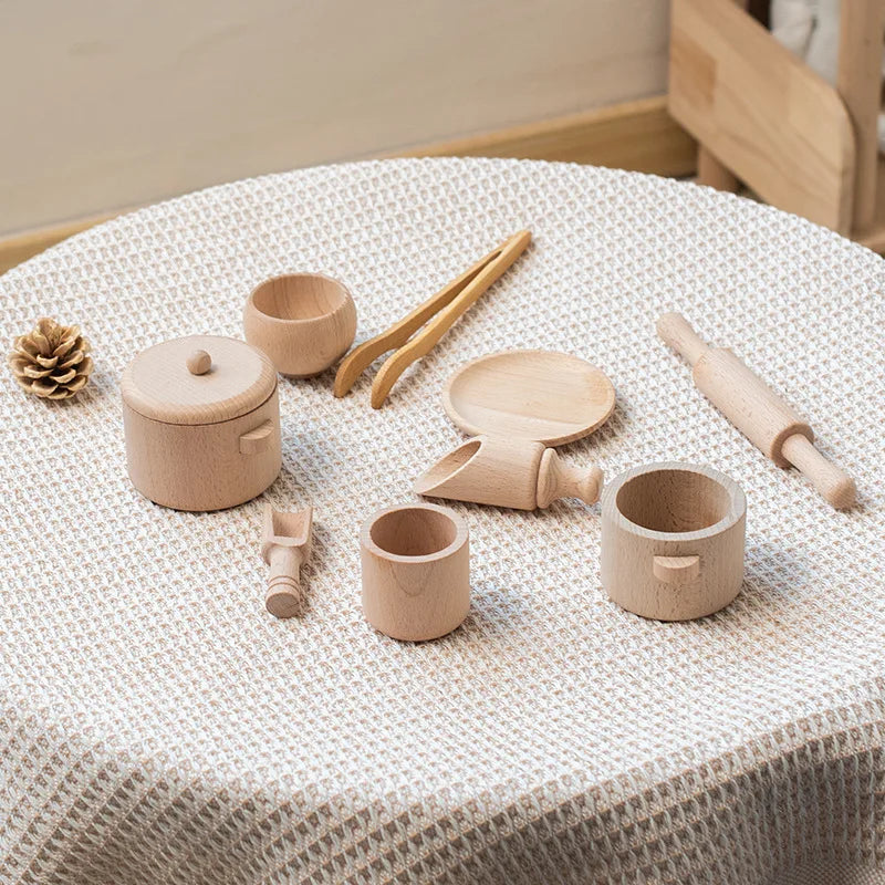 Set da Tè e Cucina simulata in Legno Primi Passi™ - Giochi Sensoriali Montessoriani