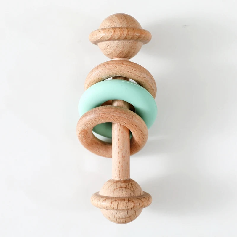 Sonaglio in Legno Primi Passi™ con Anello Silicone