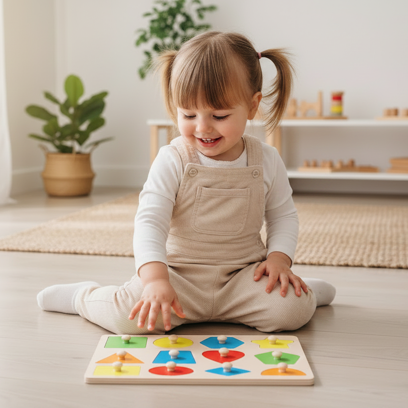 Puzzle Sensoriale Primi Passi™ Montessori in Legno