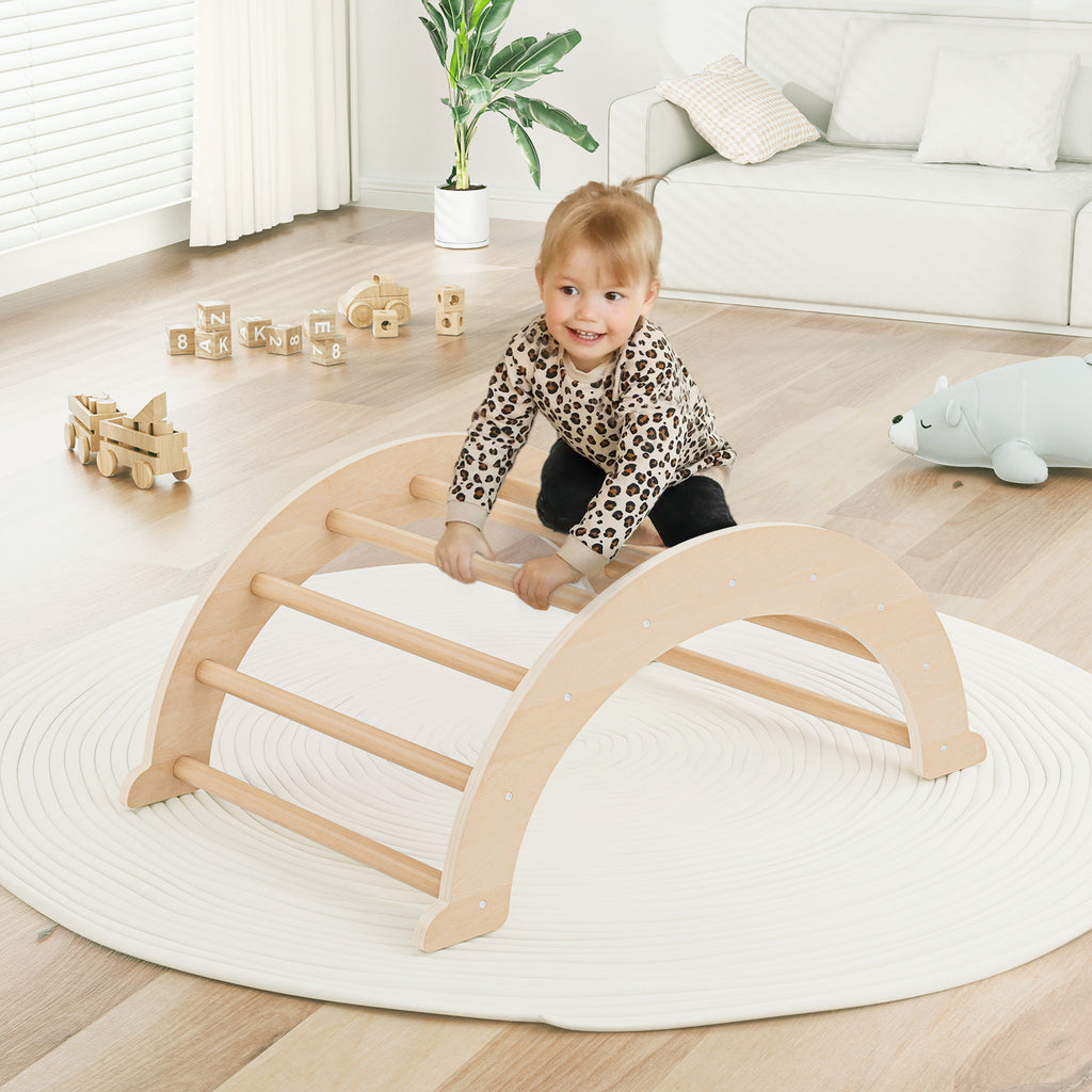 Arco Dondolo Primi Passi™ Montessori in Legno con Cuscino